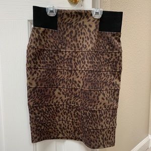 CHEETAH PENCIL SKIRT